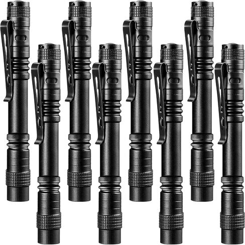 8 Pcs Mini LED Flashlight Small Pocket Flashlights with Clip Pen Lights Flashlights Bulk for Inspection, Work, Emergency,and Camping Outdoor, 3.5 inch in Saudi Arabia