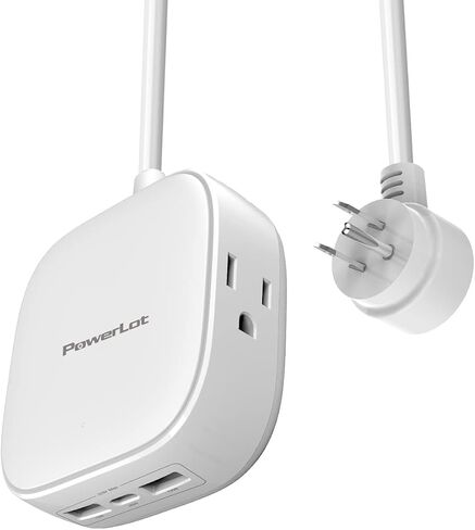 شريط طاقة مع منفذ USB، شريط طاقة PowerLot للسفر مع قابس مسطح، سلك تمديد ETL 6FT PD 20 وات USB C شريط طاقة لهاتف iPhone 14/13/12 Pro Max، iPad Pro/Air، مكعب شريط طاقة صغير للمنزل والمكتب in Saudi Arabia