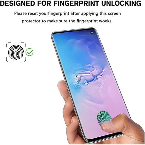 واقي شاشة Galaxy S10، 3 قطع واقي شاشة من الزجاج المقوى S10، حزمة واحدة من واقي عدسة الكاميرا، زجاج ثلاثي الأبعاد 9H واقي شاشة من الزجاج المقوى لهاتف Samsung Galaxy S10 【عبوة 3+1】 in Kuwait