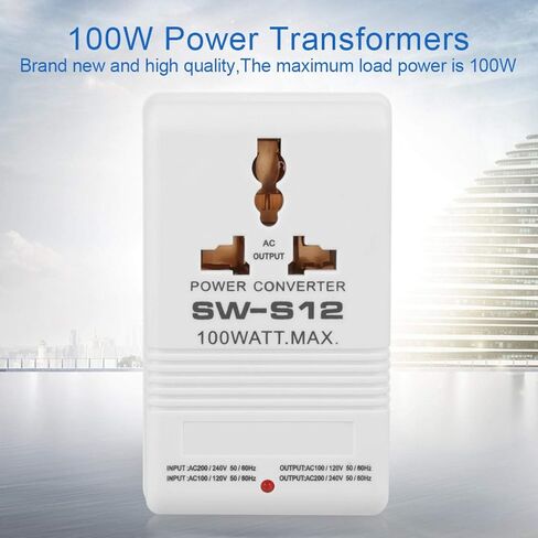 Travel Power Converter Adapter 100W 10V/120V to 220V/240V Step-Up&Down Voltage Converter Transformer (CN Standard Plug) in Saudi Arabia