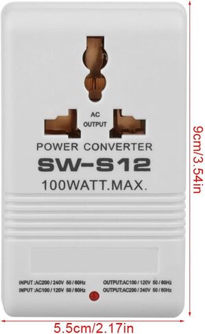 Travel Power Converter Adapter 100W 10V/120V to 220V/240V Step-Up&Down Voltage Converter Transformer (CN Standard Plug) in Saudi Arabia