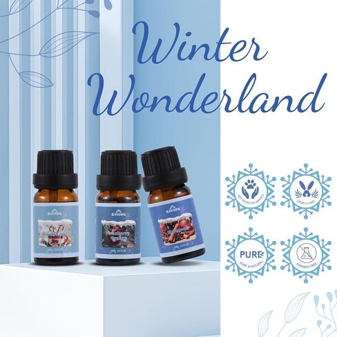 Clean Fragrance Oils Set, Essential Oils Set for Diffuser, Candle, Soap Making Scented Oils, Fresh Linen, Cool Mint, Soap Bubble, Laundry Day, Soft Powder, Fresh Cotton, 6x10ml in Saudi Arabia