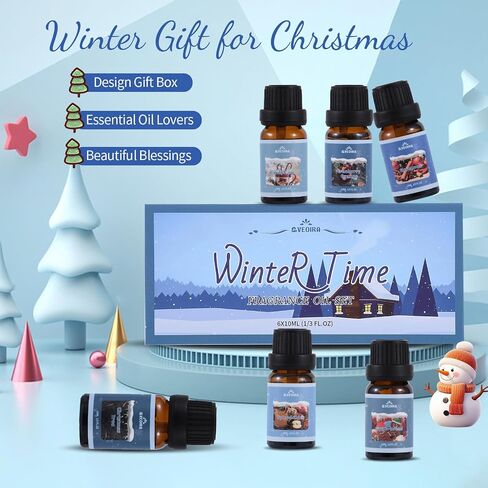 Clean Fragrance Oils Set, Essential Oils Set for Diffuser, Candle, Soap Making Scented Oils, Fresh Linen, Cool Mint, Soap Bubble, Laundry Day, Soft Powder, Fresh Cotton, 6x10ml in Saudi Arabia