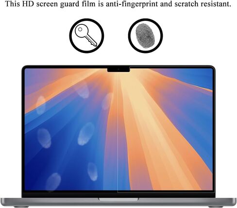 3-Pack HD Clear Screen Protector for 2024 MacBook Pro 14" with M4/M4 Pro/M4 Max Chip, Anti-Fingerprint & Scratch-Resistant Accessory 5H Hardness Protector for MacBook Pro 14.2 Inch (Clear) in Saudi Arabia
