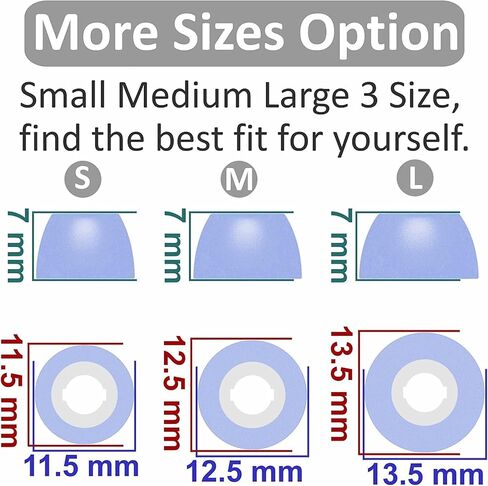 Replacement Memory Foam Tips Foam Sleeves Earbuds Tips Compatible with Beats Solo Buds, [Noise Cancelling] 6PCS 3Pairs S/M/L Purple 2143PP in Kuwait