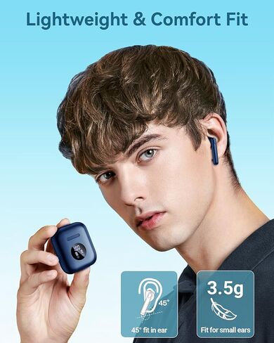 occiam Wireless Earbuds Bluetooth 5.3 Headphones 64H Playback Stereo Ear Buds with Wireless Charging Case in-Ear Earphones for Android Phone Laptop,B in Kuwait