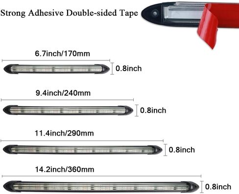 DRL LED Strip Car Daytime Running Light, 2Pcs White Automobile Decorative Warning Lights Amber Streamer Flow Turn Signal Light Strip Bar, Bendable Waterproof Indicator Lamps (6.7inch) in Saudi Arabia