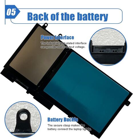 بطارية كمبيوتر محمول Dentsing 51Wh R8D7N متوافقة مع Dell Precision 3540 M3550 Latitude 5400 5410 5500 5510 Inspiron 7590/7591/7791 2 في 1 سلسلة أجهزة الكمبيوتر المحمول 0R8D7N 1V1XF 4GVMP H82T6 0C5GV2 0W8GMW W8GMW in Saudi Arabia