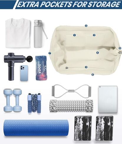 Ewedoos Yoga Bag Large Yoga Mat Bag Gym Duffle Bag Sports Tote Bag and Carriers Fits All Your Stuff for Yoga Travel Gym in Saudi Arabia