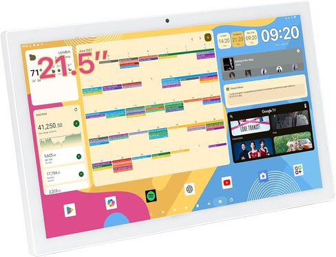 New Digital Calendar,18.5inch Smart Touchscreen Interactive Display,Wall Mount Included Stand,Smart Digital Signage,Blackboard,Digital Photo Frame,All-in-One Smart Assistant (White, 15.6 in) in Saudi Arabia