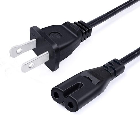 استبدال سلك الطاقة بطول 12 قدمًا لجهاز Sony PlayStation 4 PS4 Slim 2 Prong Power Cord AC Cable in Kuwait