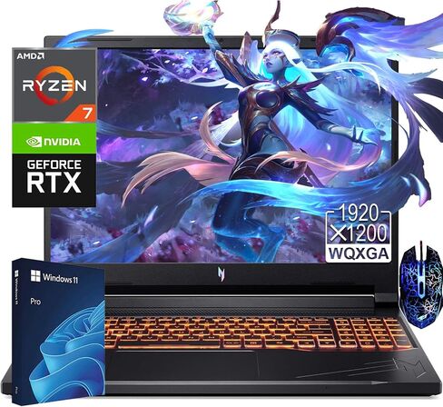 كمبيوتر محمول للألعاب acer Nitro 16، شاشة 16.0 بوصة WQXGA 165 هرتز، AMD Ryzen 7-8845HS، NVIDIA GeForce RTX 4060، ذاكرة وصول عشوائي DDR5 سعة 64 جيجابايت، 4 تيرابايت PCIe SSD، بلوتوث، Wi-Fi 6، Windows 11 Pro، لوحة مفاتيح بإضاءة خلفية in Saudi Arabia