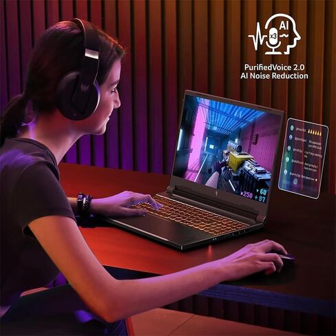 كمبيوتر محمول للألعاب acer Nitro 16، شاشة 16.0 بوصة WQXGA 165 هرتز، AMD Ryzen 7-8845HS، NVIDIA GeForce RTX 4060، ذاكرة وصول عشوائي DDR5 سعة 64 جيجابايت، 4 تيرابايت PCIe SSD، بلوتوث، Wi-Fi 6، Windows 11 Pro، لوحة مفاتيح بإضاءة خلفية in Saudi Arabia