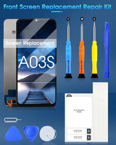 Screen Replacement for Samsung Galaxy A03s, LCD Display for Samsung Galaxy A03s SM-A037U 6.5 inch Touch Screen Digitizer Glass Full Assembly with Repair Tools (Not for A037A A037W A037G and A03) in Saudi Arabia