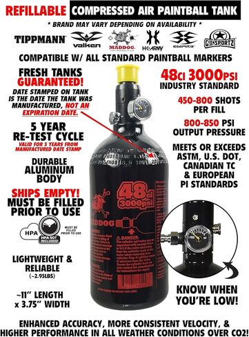 Maddog DYE Full Auto Electronic Paintball Gun Marker Elite Starter Package | Thermal Anti-Fog Paintball Mask, HPA Tank, Empire Halo Too Loader, Neck Protector, Pro Paintball Harness & Pods in Saudi Arabia