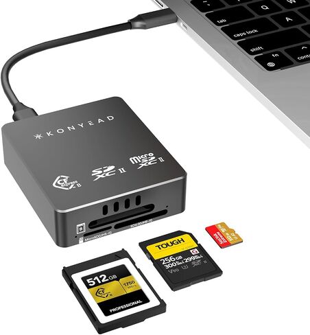 CFexpress Type B & SD & Micro SD 3-in-1 Card Reader, Designed for iPhone/iPad OTG Adapter, Auxiliary Power Supply,USB 3.2 Gen 2 10Gbps,UHS-II,for iOS/Windows/Mac OS/Android(9332B) in Saudi Arabia