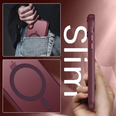 BENTOBEN for iPhone XR Phone Case, iPhone XR Case [Compatible with Magsafe] Magnetic Translucent Matte Slim Thin Shockproof Women Men Raised Lips Protective Cases Cover for iPhone XR 6.1", Black in Kuwait