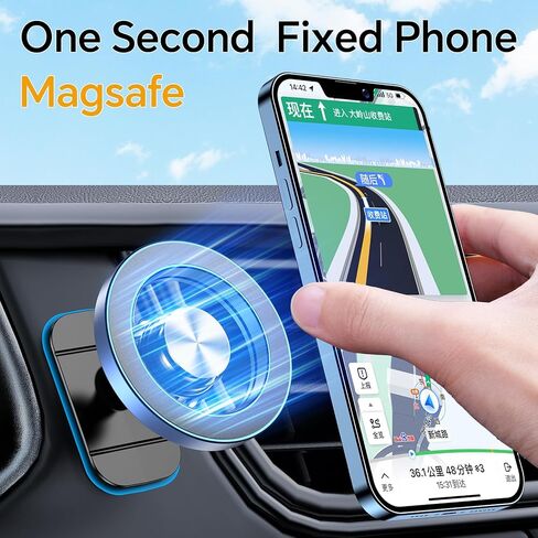 لـ Magsafe Car Mount 【20 مغناطيسًا قويًا】حامل هاتف مغناطيسي لحامل هاتف السيارة Mount Dash[360 درجة] حاملات هاتف لملحقات سيارتك، حامل الهاتف الخلوي في السيارة لهاتف iPhone 15 14 13 12 Pro Max Plus Max in Kuwait