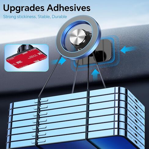 لـ Magsafe Car Mount 【20 مغناطيسًا قويًا】حامل هاتف مغناطيسي لحامل هاتف السيارة Mount Dash[360 درجة] حاملات هاتف لملحقات سيارتك، حامل الهاتف الخلوي في السيارة لهاتف iPhone 15 14 13 12 Pro Max Plus Max in Kuwait