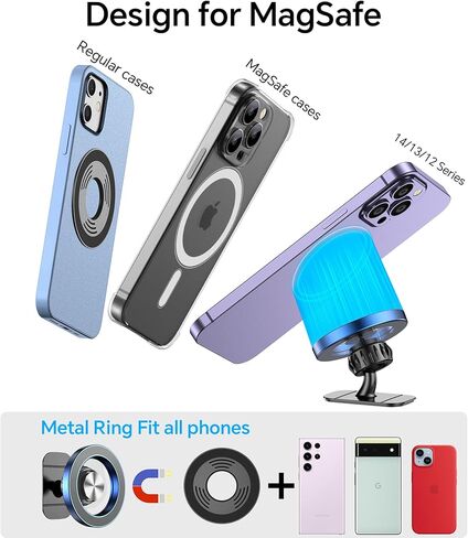 لـ Magsafe Car Mount 【20 مغناطيسًا قويًا】حامل هاتف مغناطيسي لحامل هاتف السيارة Mount Dash[360 درجة] حاملات هاتف لملحقات سيارتك، حامل الهاتف الخلوي في السيارة لهاتف iPhone 15 14 13 12 Pro Max Plus Max in Kuwait