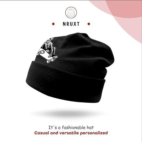 Rocking Skeleton Fingers Beanie for Men Womens Black Skull Cap Hip-Hop Winter Hat Classic Skull Beanie Unisex Lightweight Kint Hat for Skateboard Running Hiking Climbing Skateboard Cycling in Saudi Arabia