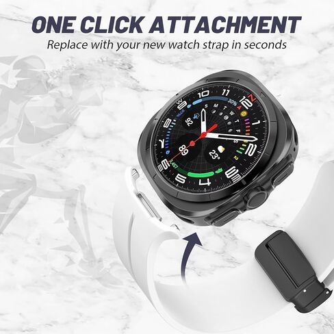 Galaxy Watch Ultra Bands,Magnetic Sport Band for Samsung Watch Ultra Band 47mm Men Women,Soft Silicone Replacement Strap Breathable Wristbands for Samsung Galaxy Watch 7 Ultra Band 47 mm (2024),2 Pack in Saudi Arabia