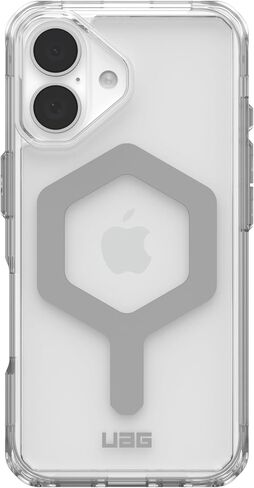 URBAN ARMOR GEAR UAG مصمم لهاتف iPhone 16 Case 6.1" Plyo - متوافق مع MagSafe Charging متين ومضاد للأصفرار وغطاء واقٍ من الدرجة العسكرية وشفاف ومقاوم للصدمات، ثلجي/فضي in Kuwait