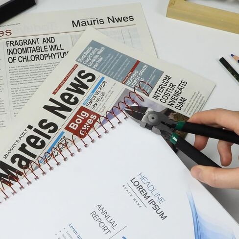 Rayson 7.9mm Spiral Wire Coil for Binding, 4:1 Pitch, 48-Loops, 5/16" Coils Metal Comb Binding 40 Sheet Capacity, Black Color & Pack of 100 in Saudi Arabia