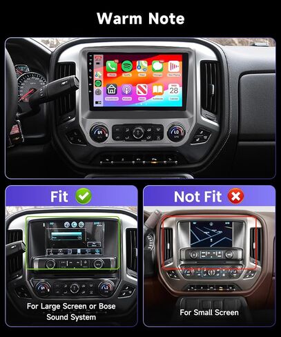 8Core 4G 64G لسيارة Chevy Silverado GMC Sierra 2014-2018 استبدال راديو ستيريو للسيارة مع شاشة لمس 10 بوصة 1280 * 720P IPS لاسلكية Carplay/Android Auto/46EQ/Bluetooth 5.0/Canbus/GPS/WiFi/4G/كاميرا in Saudi Arabia