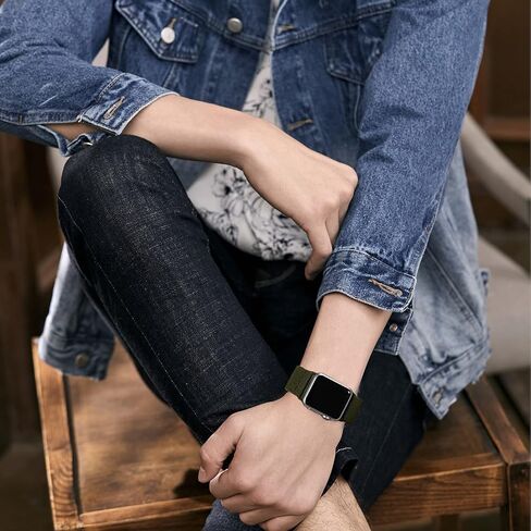 Adjustable Braided Solo Loop Bands Compatible with Apple Watch 38mm 40mm 41mm 42mm 44mm 45mm 49mm, Stretchy Nylon Sport Elastic Wristbands Women Men Straps for iWatch Series 8/7/6/5/4/3/2/1/SE/Ultra, 3 Packs in Saudi Arabia