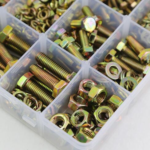 YEEZET 1000pcs M4 M5 M6 Bolts and Nuts Washers Assortment Kit, 304 Stainless Steel Metric Bolt Assortment Set,14 Most Common Sizes,10-40mm in Saudi Arabia