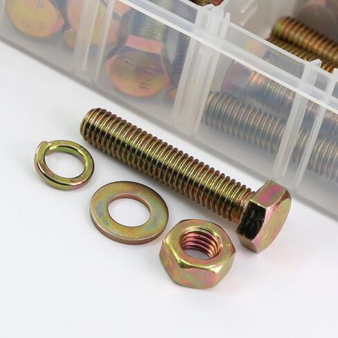 YEEZET 1000pcs M4 M5 M6 Bolts and Nuts Washers Assortment Kit, 304 Stainless Steel Metric Bolt Assortment Set,14 Most Common Sizes,10-40mm in Saudi Arabia