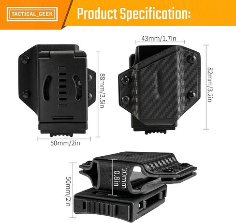 TACTICAL GEEK TX1 Multi-Tool Sheath, EDC Multi Tool Sheath Holder Holster, Adjustable Sheath with Back Clip for Belt, Multi-Tool not Included (Orange) in Saudi Arabia