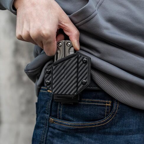 TACTICAL GEEK TX1 Multi-Tool Sheath, EDC Multi Tool Sheath Holder Holster, Adjustable Sheath with Back Clip for Belt, Multi-Tool not Included (Orange) in Saudi Arabia