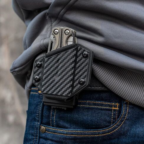 TACTICAL GEEK TX1 Multi-Tool Sheath, EDC Multi Tool Sheath Holder Holster, Adjustable Sheath with Back Clip for Belt, Multi-Tool not Included (Orange) in Saudi Arabia