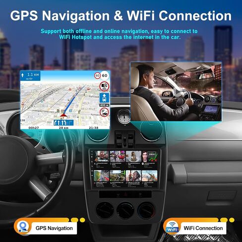2G+64G Android 13 ستيريو سيارة لكرايسلر PT Cruiser 2006-2010 مع CarPlay اللاسلكي Android Auto 9 بوصة شاشة لمس راديو السيارة مع نظام تحديد المواقع والملاحة HiFi WiFi Bluetooth FM/RDS وحدة رئيسية مع كاميرا احتياطية in Saudi Arabia
