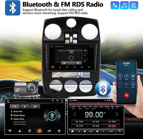 2G+64G Android 13 ستيريو سيارة لكرايسلر PT Cruiser 2006-2010 مع CarPlay اللاسلكي Android Auto 9 بوصة شاشة لمس راديو السيارة مع نظام تحديد المواقع والملاحة HiFi WiFi Bluetooth FM/RDS وحدة رئيسية مع كاميرا احتياطية in Saudi Arabia