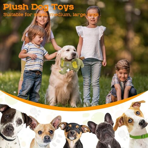 Dog Plush Toy Squeaky Dog Toy Indestructible Stuffed Dog Toy Dog Teething Toy Fun for Indoor Puppies and Senior Pups, Plush No Mess Chew and Play Durable Chewing Toys Puppy, Small, Middle, Big Dogs in Saudi Arabia