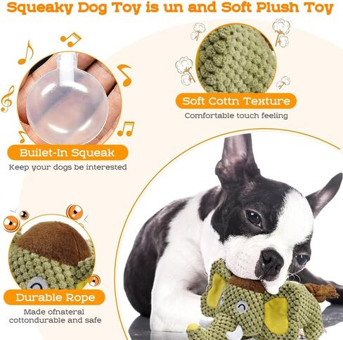 Dog Plush Toy Squeaky Dog Toy Indestructible Stuffed Dog Toy Dog Teething Toy Fun for Indoor Puppies and Senior Pups, Plush No Mess Chew and Play Durable Chewing Toys Puppy, Small, Middle, Big Dogs in Saudi Arabia