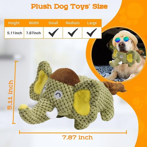 Dog Plush Toy Squeaky Dog Toy Indestructible Stuffed Dog Toy Dog Teething Toy Fun for Indoor Puppies and Senior Pups, Plush No Mess Chew and Play Durable Chewing Toys Puppy, Small, Middle, Big Dogs in Saudi Arabia