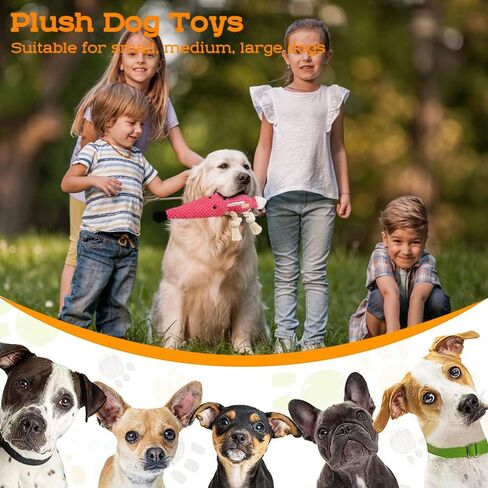 Dog Plush Toy Squeaky Dog Toy Indestructible Stuffed Dog Toy Dog Teething Toy Fun for Indoor Puppies and Senior Pups, Plush No Mess Chew and Play Durable Chewing Toys Puppy, Small, Middle, Big Dogs in Saudi Arabia
