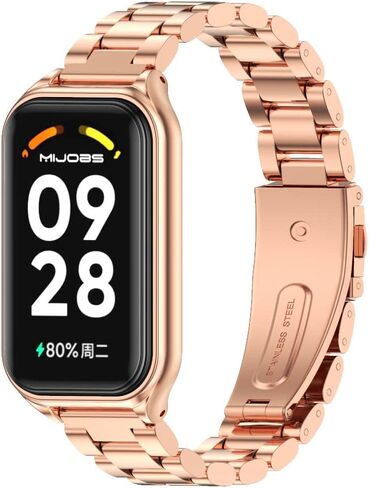 MIJOBS Strap for Xiaomi Smart Band 8 Active/Redmi Smart Band 2 Zinc Alloy Replacement Wrist WatchBand for Xiaomi Mi Band 8 Active Fitness Tracker in Saudi Arabia