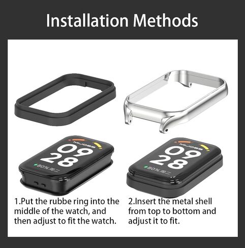 حزام MIJOBS لـ Xiaomi Smart Band 8 Active/Redmi Smart Band 2 سوار ساعة بديل من سبائك الزنك لـ Xiaomi Mi Band 8 Active Fitness Tracker in Kuwait