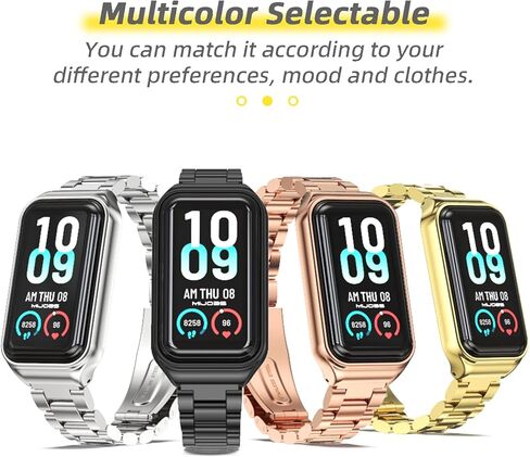 حزام MIJOBS لـ Xiaomi Smart Band 8 Active/Redmi Smart Band 2 سوار ساعة بديل من سبائك الزنك لـ Xiaomi Mi Band 8 Active Fitness Tracker in Kuwait