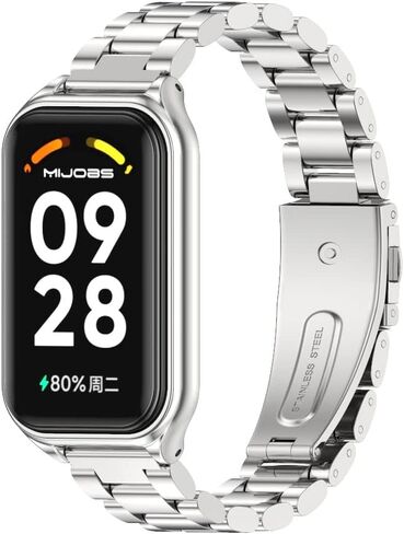حزام MIJOBS لـ Xiaomi Smart Band 8 Active/Redmi Smart Band 2 سوار ساعة بديل من سبائك الزنك لـ Xiaomi Mi Band 8 Active Fitness Tracker in Kuwait