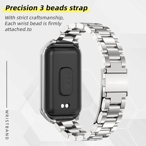 حزام MIJOBS لـ Xiaomi Smart Band 8 Active/Redmi Smart Band 2 سوار ساعة بديل من سبائك الزنك لـ Xiaomi Mi Band 8 Active Fitness Tracker in Kuwait