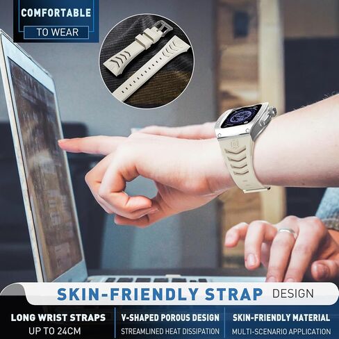 Stylish Metal Watch Case Compatible with Apple Watch Ultra 2/1 49mm - Military-Grade Protection, Precise Design, Easy to Wear, Premium Accessories(White, iWatch 49 Case) in Saudi Arabia