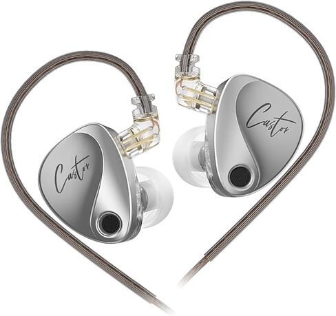 KZ Castor in Ear Monitor, HiFi Improved Bass in Ear Headphone, Dual-Dynamic Driver Gaming Earbuds, 2PIN-C Detachable Cable in Saudi Arabia