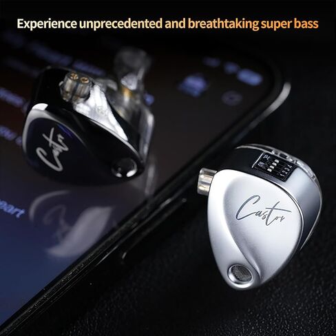 KZ Castor in Ear Monitor, HiFi Improved Bass in Ear Headphone, Dual-Dynamic Driver Gaming Earbuds, 2PIN-C Detachable Cable in Saudi Arabia