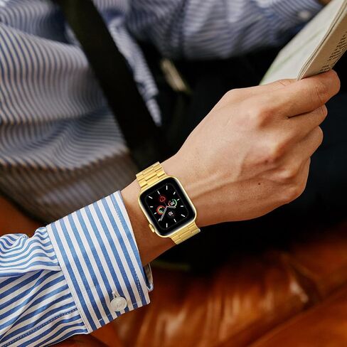 ARTCHE Compatible with Apple Watch Bands Series 10 46mm, Ultra 2/Ultra 49mm, Series 9/8/7 45mm Series 6/SE/SE2/5/4 44mm Series 3/2/1 42mm, Stainless Steel Metal Watch Band for iWatch Strap, Black in Saudi Arabia